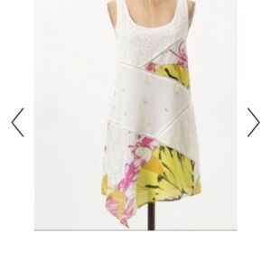 EUC Anthropologie Leifnotes Women's Guarri Patchwork Dress Size 8 Silk Blend